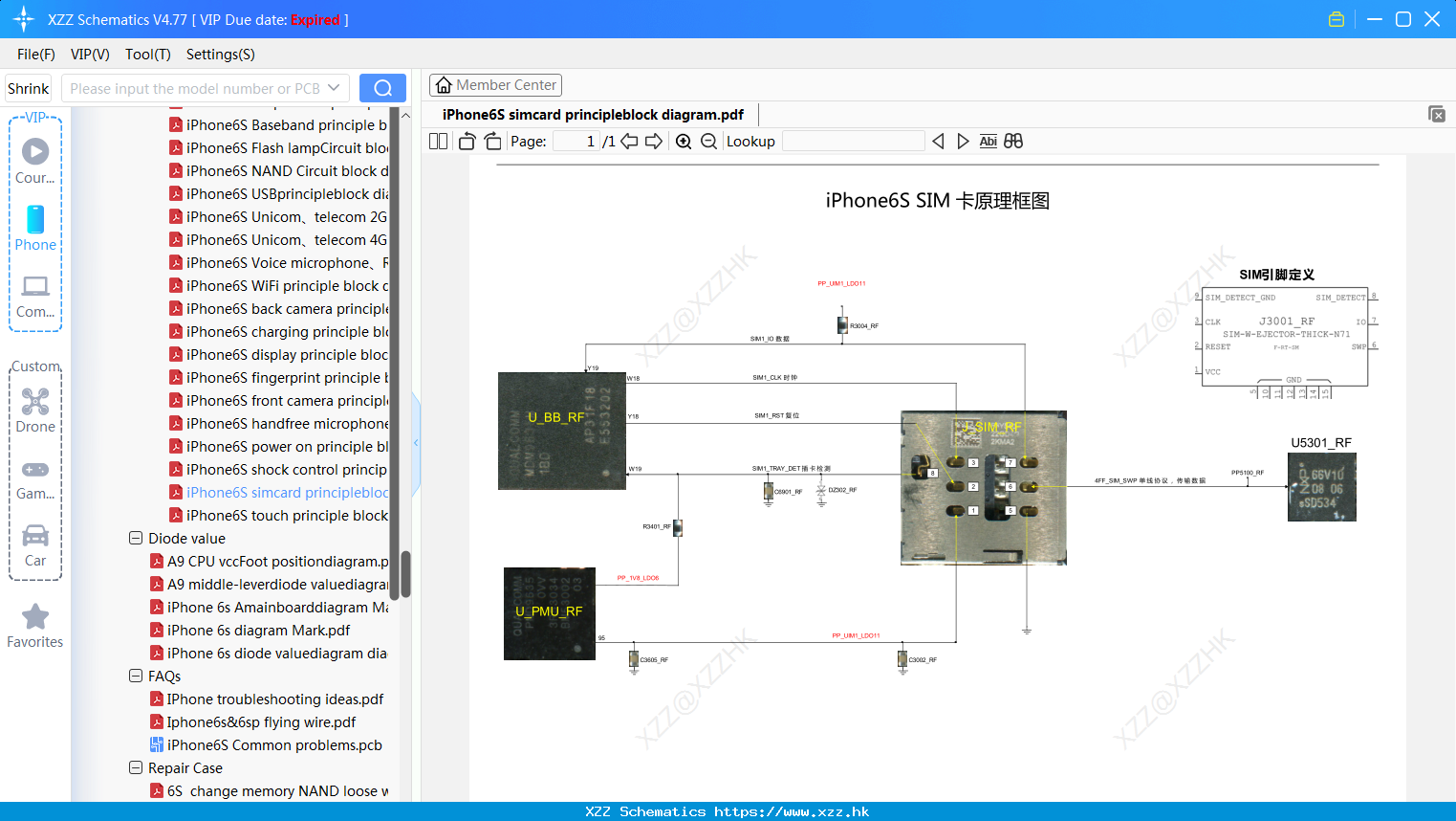 IPhone6S Simcard Principleblock Diagram